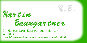 martin baumgartner business card